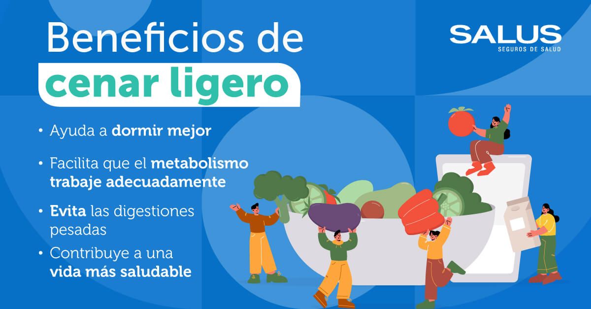 beneficios de cenar ligero