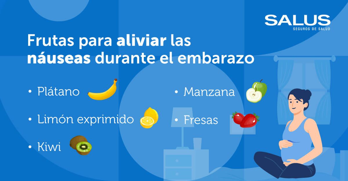 Frutas para aliviar las náuseas durante el embarazo