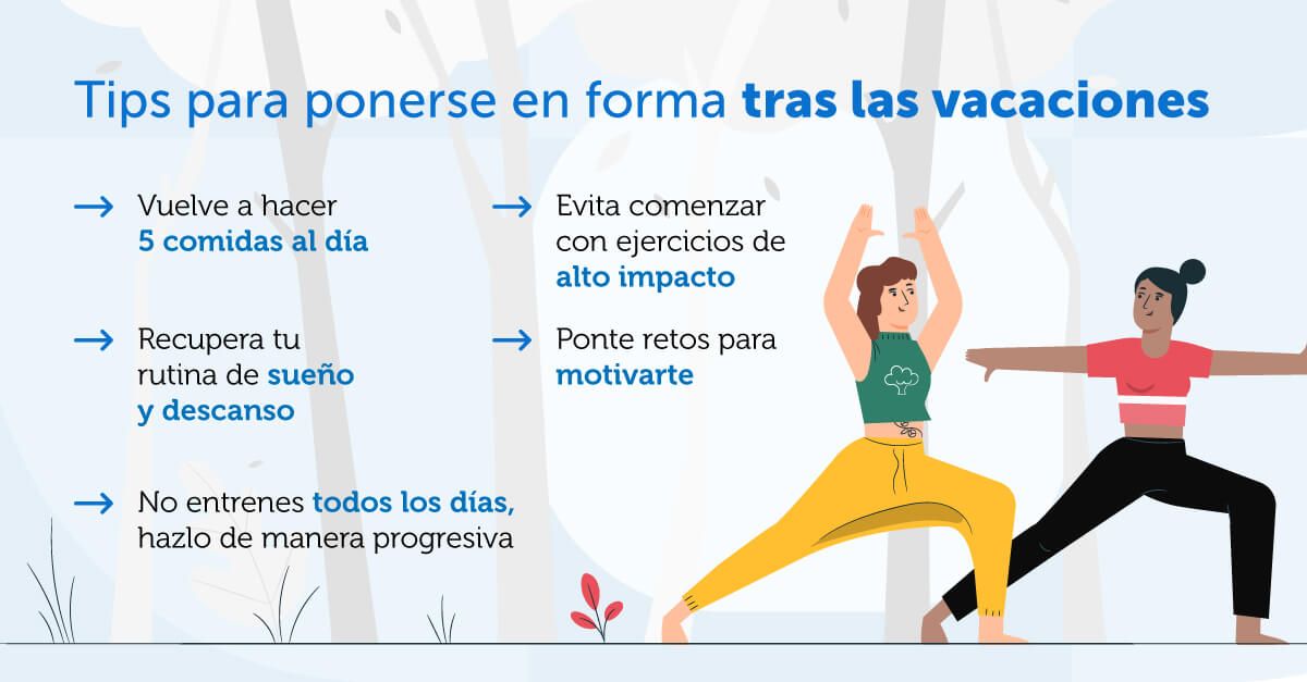 Tips para ponerse en forma tras las vacaciones